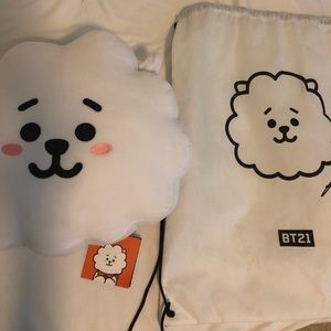 bt21 rj 32cm pillow cushion